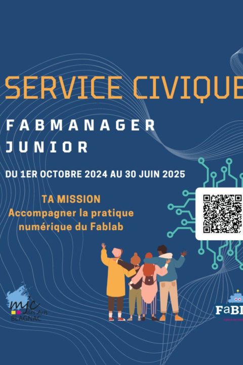 Affiche 2024-25 Offre service civique - MJC des Arts Blagnac